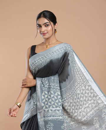 Art Chanderi Putai Dabu Saree