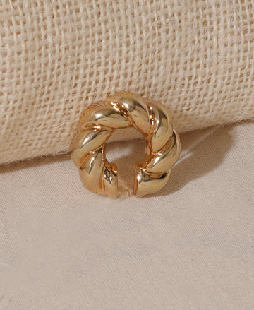 Gold Plated Sleek Polished Openable Ear Cuff Earrings