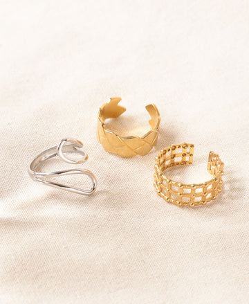 Urban Chic Anti-Tarnish Ring-Set of 3 pieces