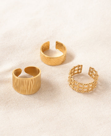 Shimmer Shield Anti-Tarnish Trio Ring Set