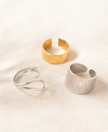 Gleaming Guard Anti-Tarnish Rings-Set of 3