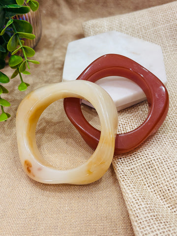 Exaggerated Resin Bangles Pack of 2