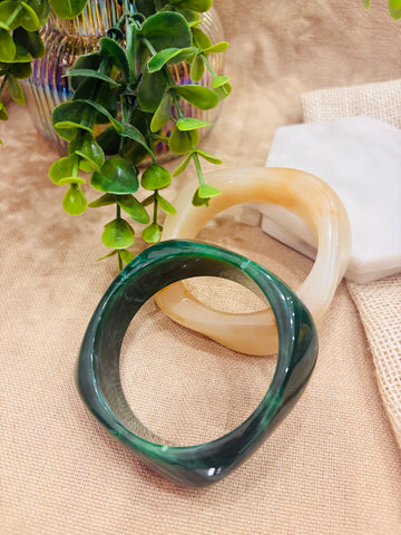 Exaggerated Resin Bangles Pack of 2