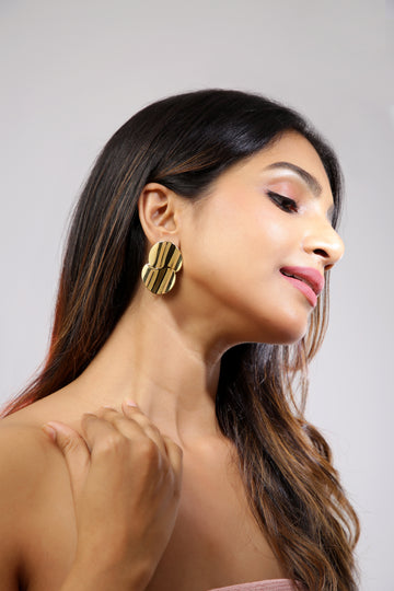 Gold-Plated Square Hoop Earrings