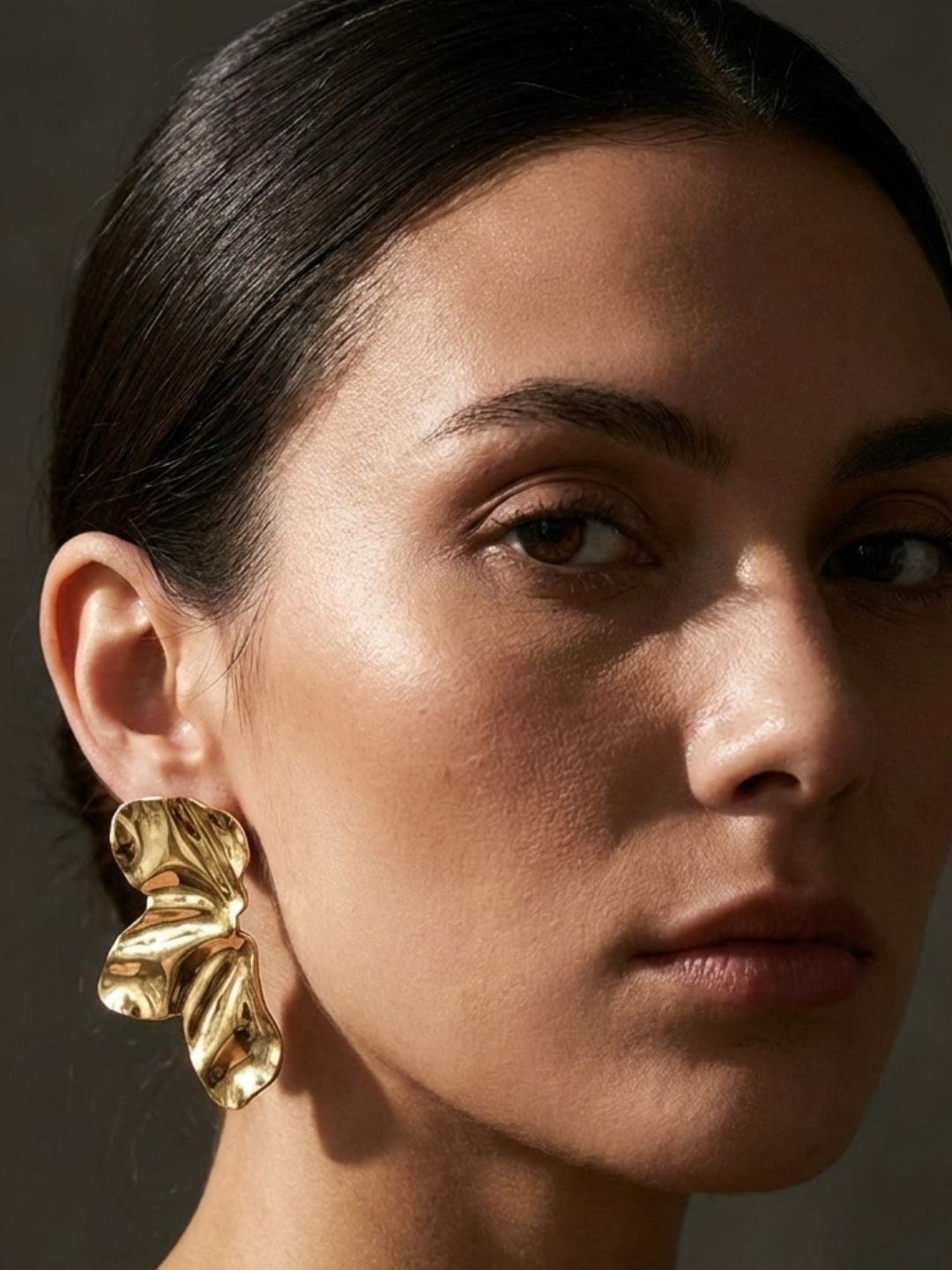 Niska Statement Earrings 18k Gold plated Anti Tarnish Pack of two