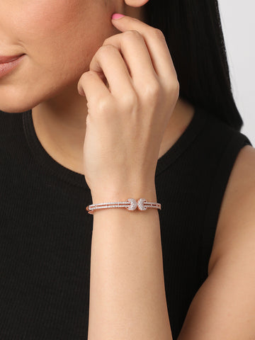 Rose Gold Radiance AD Luna Bracelet