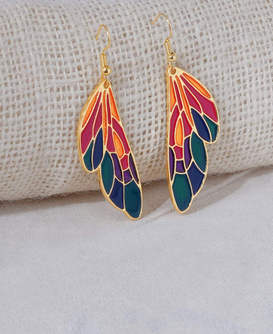 Wings style plating alloy drop earrings