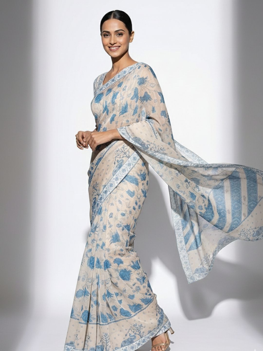 Niska Printed Georgette Saree