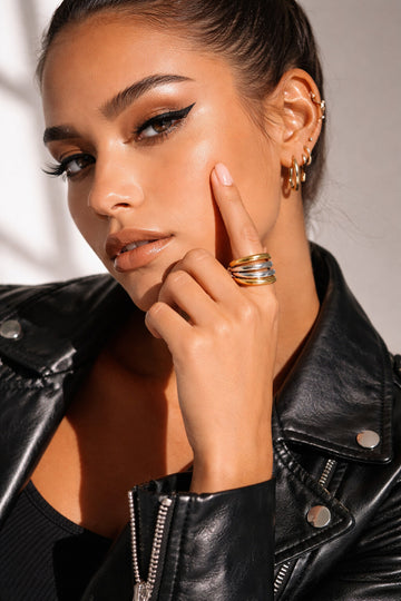 Niska Serene Duo-Tone Anti Tarnish Layer Ring