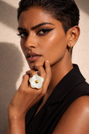 Niska Serene Duo-Tone Anti Tarnish Layer Ring