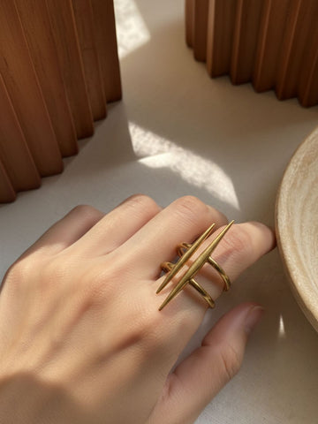 Niska Golden Anti Tarnish Earring