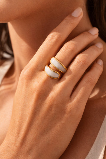 Niska Serene Duo-Tone Anti Tarnish Layer Ring
