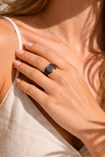 Niska Serene Duo-Tone Anti Tarnish Layer Ring
