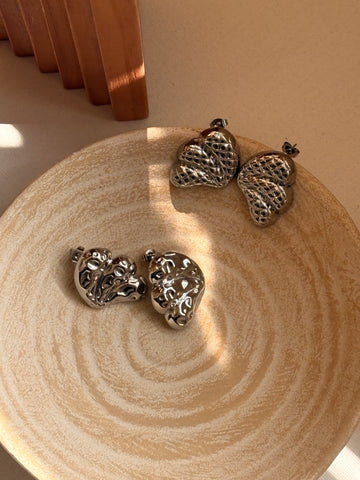 Niska Statement Earrings Silver Plated Anti Tarnish