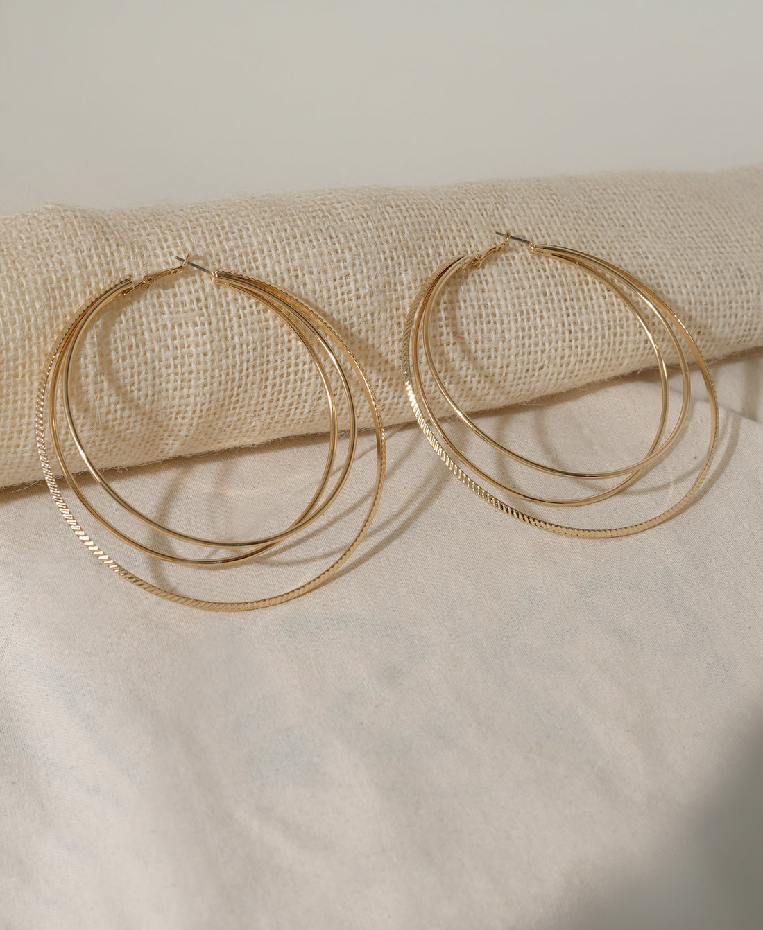 Classic 14K gold-plated anti tarnish hoop earrings