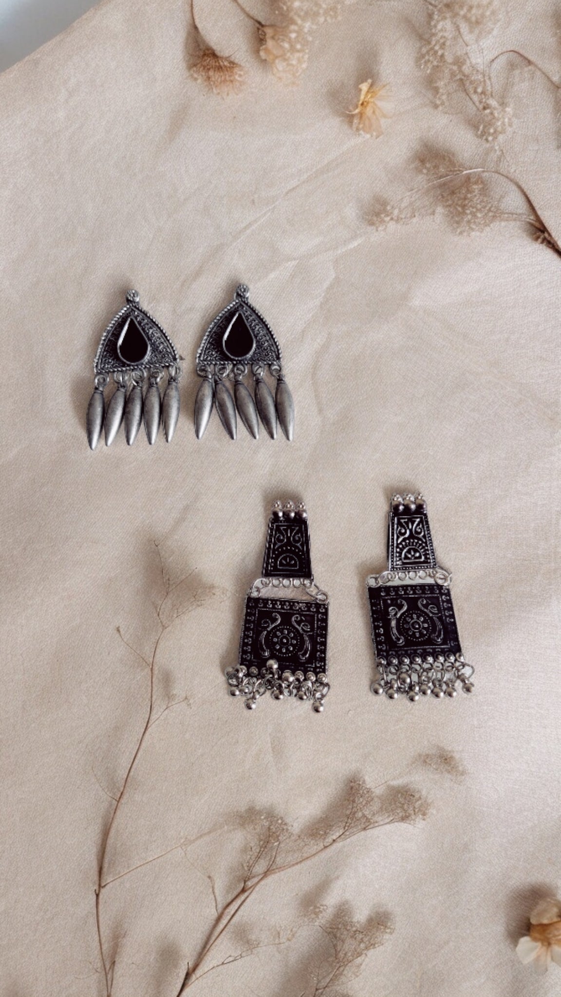 Niska Modest Statement Earring Set of Two