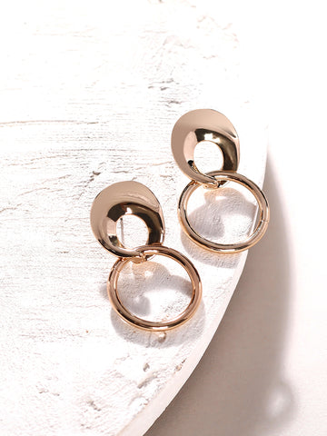 Stylistic Gold Elegance Earrings