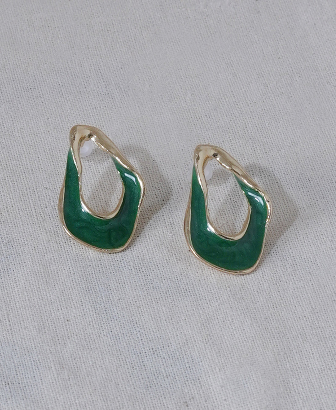 Vintage style geometric enamel alloy earrings