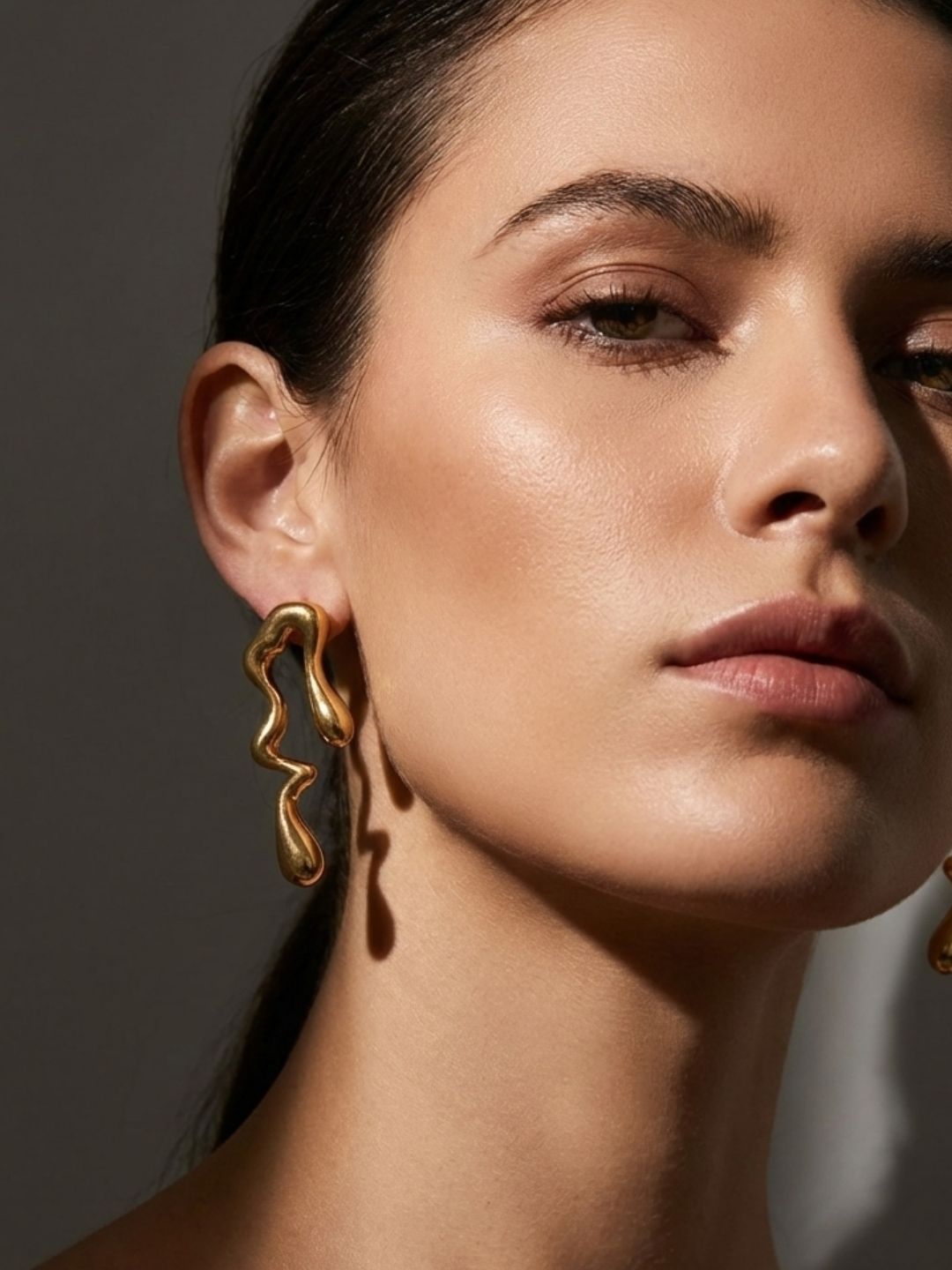 Niska Statement Earrings 18k Gold plated Anti Tarnish Pack of two