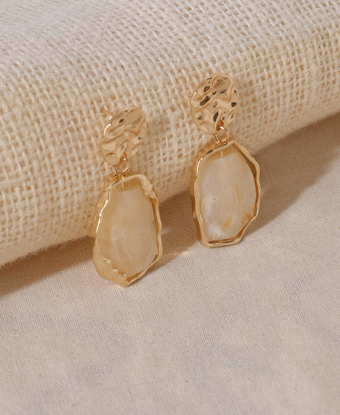 Elegant Streetwear Irregular Plating Alloy Resin Drop Earrings