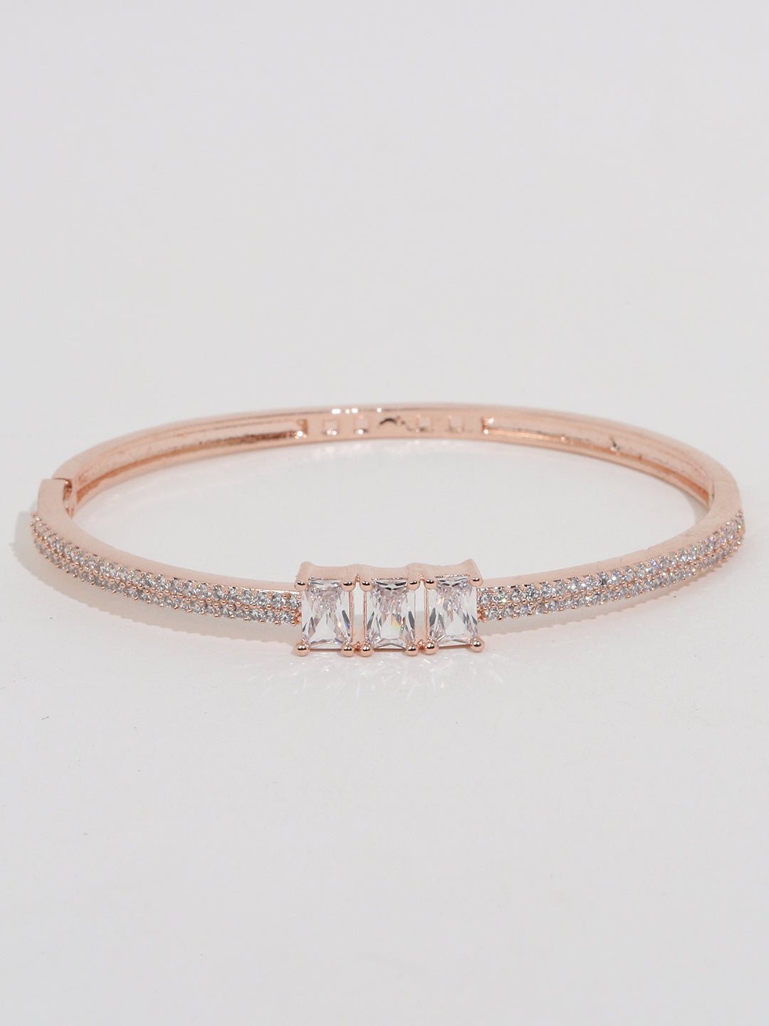 Rose Gold Radiance AD Trinity Bracelet