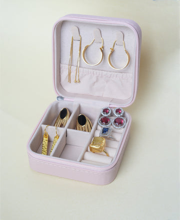 Pink Textured Jewellery Organiser