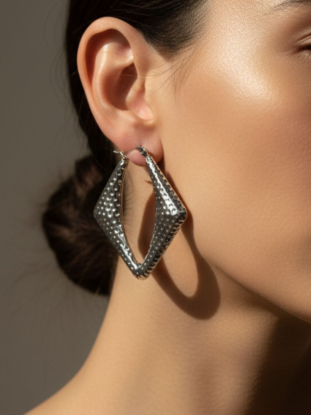 Niska Statement Earrings Silver Plated Anti Tarnish