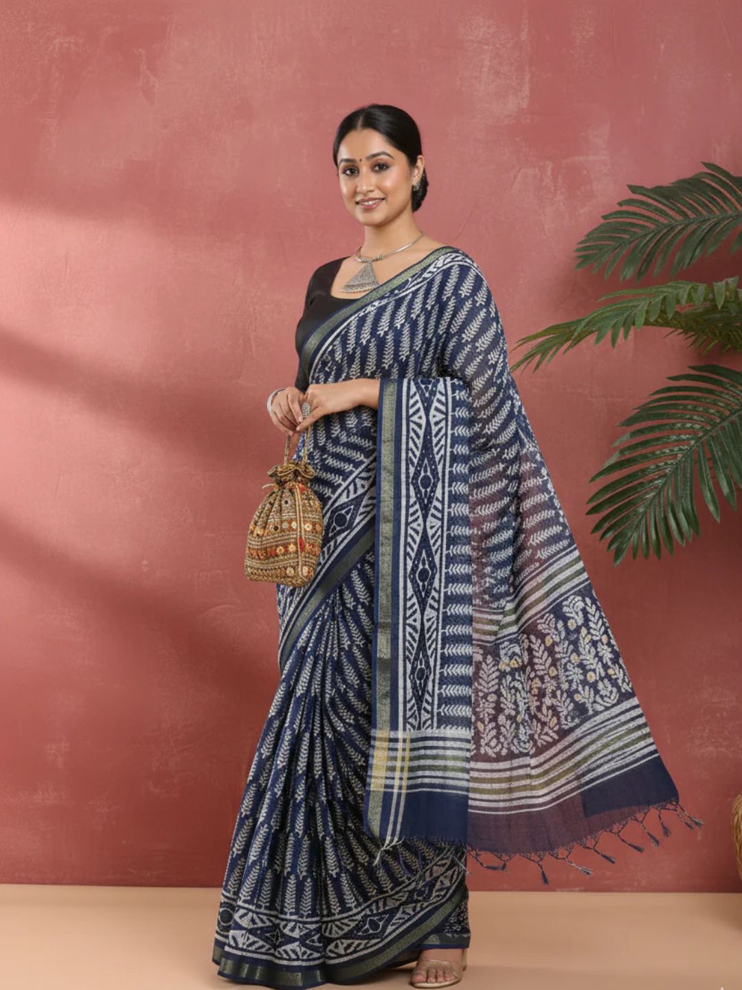 Meghna Indigo Saree