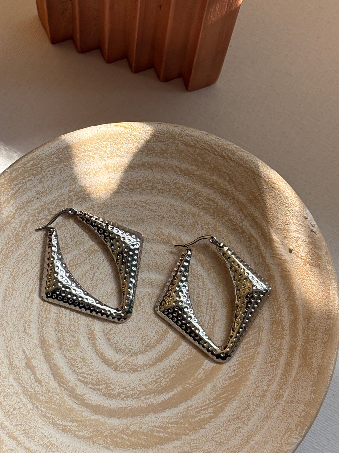 Niska Statement Earrings Silver Plated Anti Tarnish