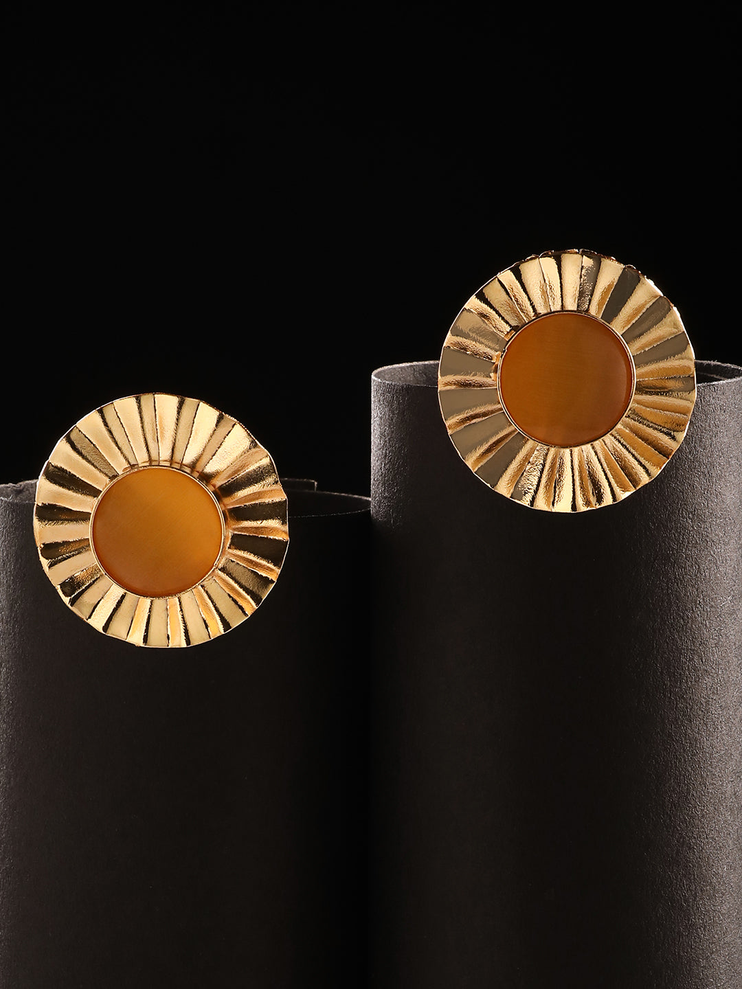 Amber Statement Studs