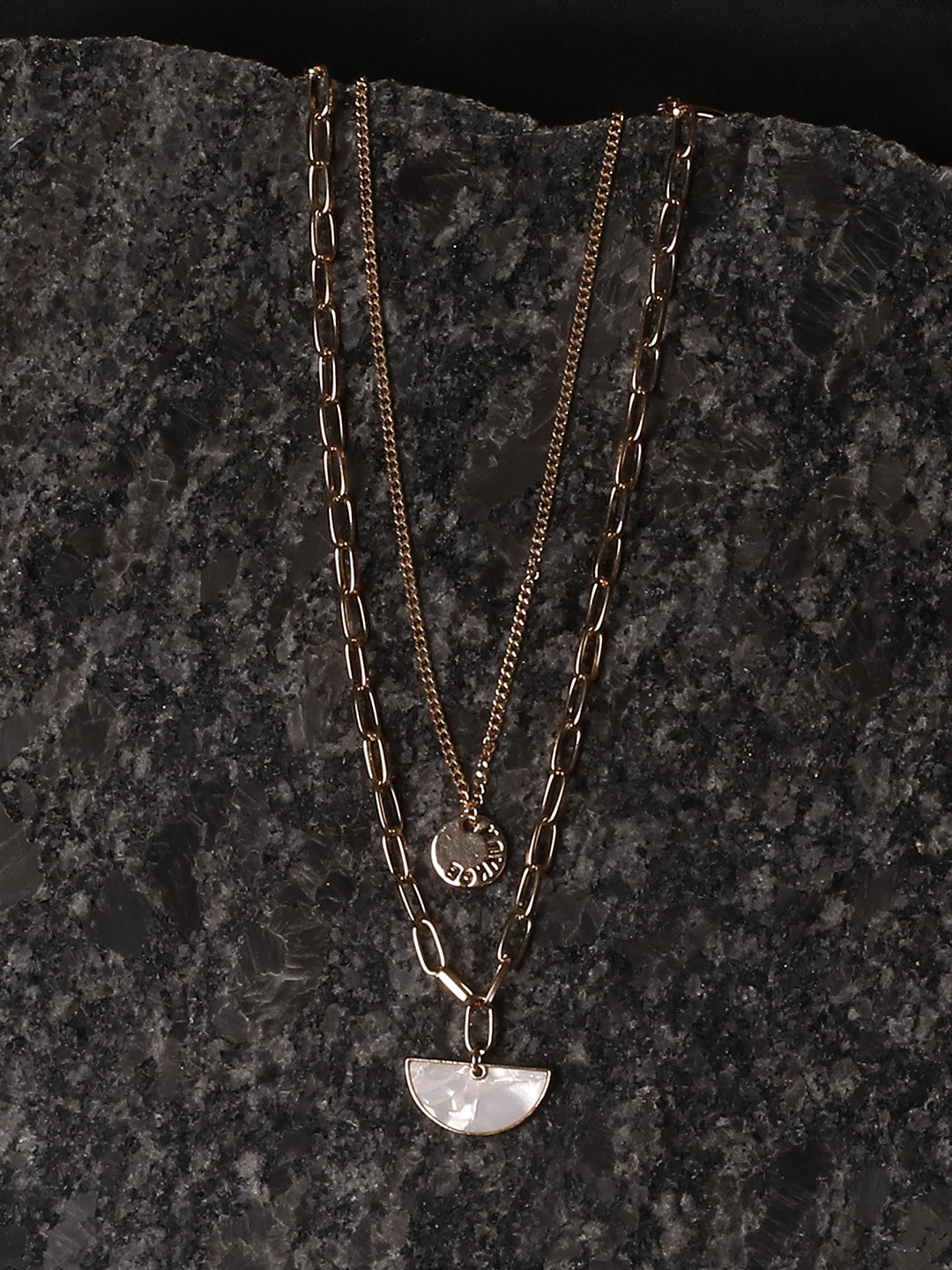 Lucky Charm Rose Gold Layered Necklace