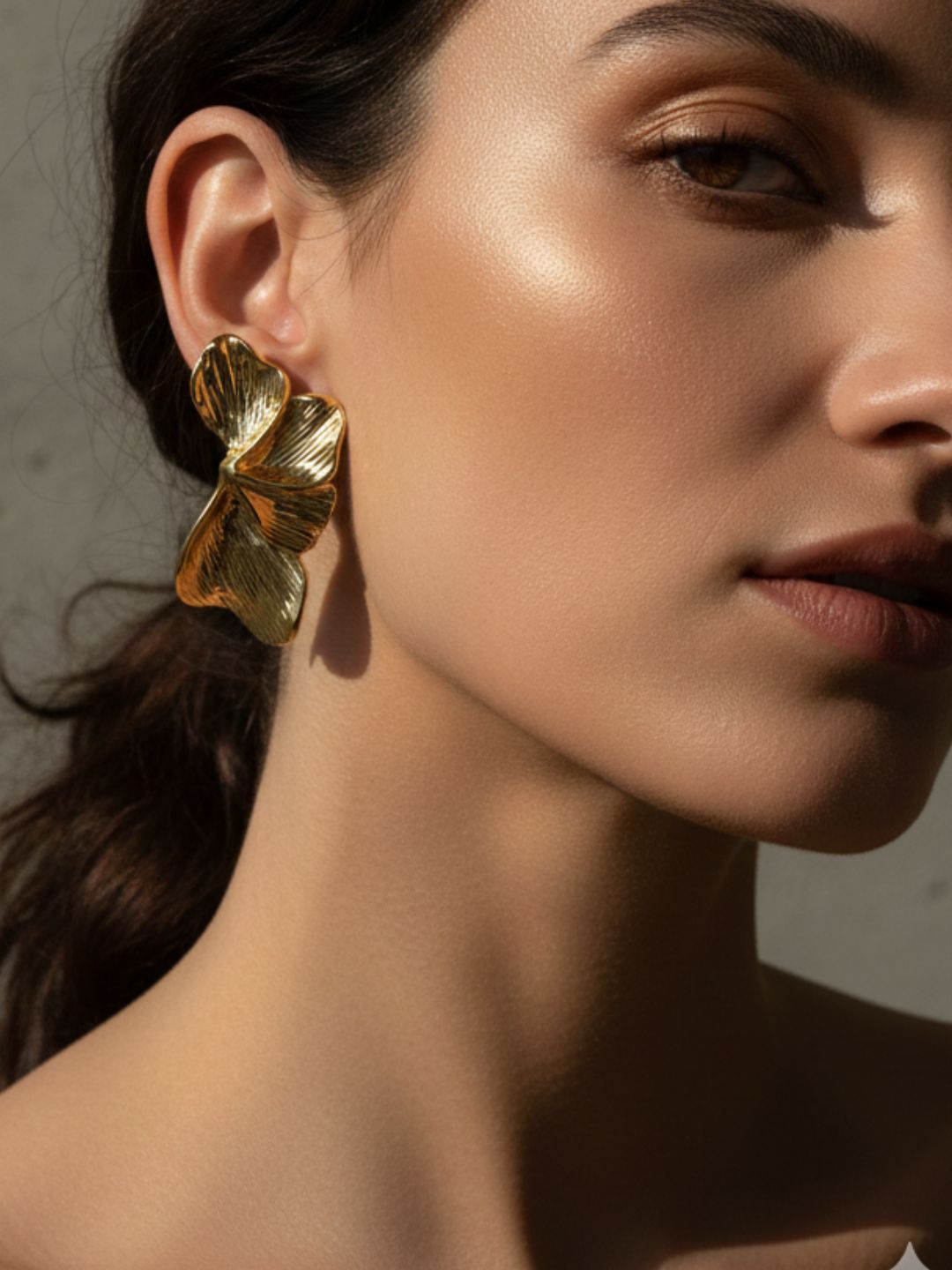 Niska Statement Earrings 18k Gold plated Anti Tarnish Pack of two