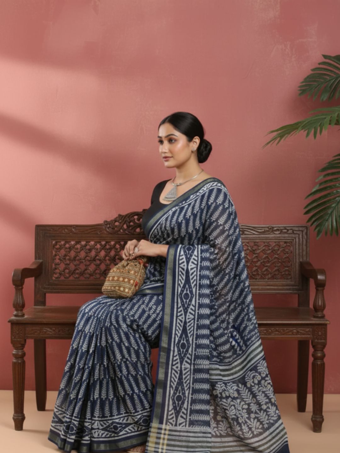 Meghna Indigo Saree