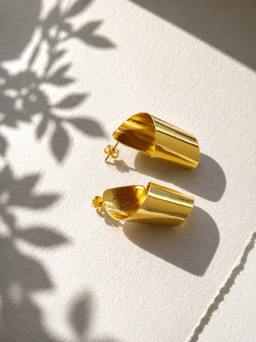 Niska Elara Gold Plated Wrap Statement Earrings