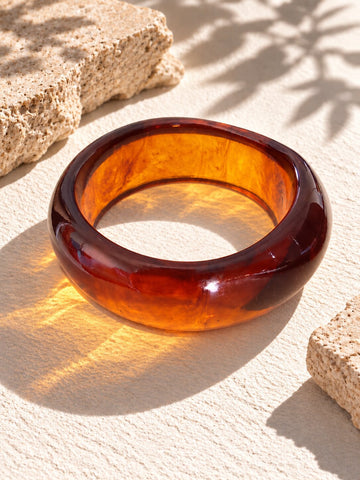 Amber Resin Statement Bangle