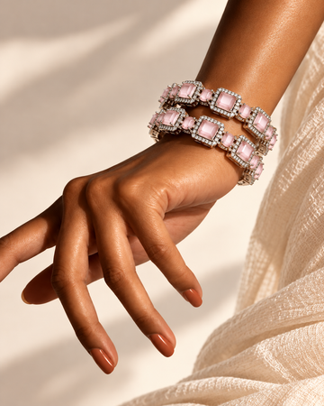 BA26N20028 model wearing both bangles