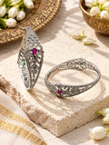 BA26N20029 detailed silver bangle