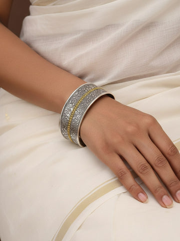 Niska Silver Oxidized Bracelet Cuff