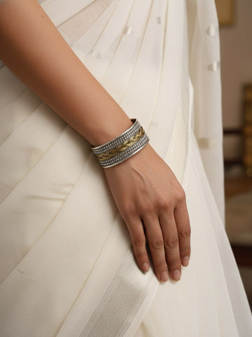 Niska Silver Oxidized Bracelet Cuff