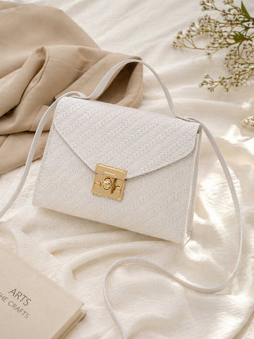 Ivory Textured Crossbody Bag – Soft Luxe Minimal Edit