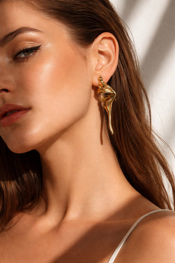 Niska Statement Earrings 18k Gold plated Anti Tarnish Pack of one