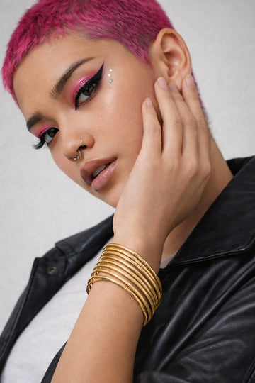 Ethnic Style Rhombus Twist Anti Tarnish Women's 9 pcs Bangle Set (Copy)