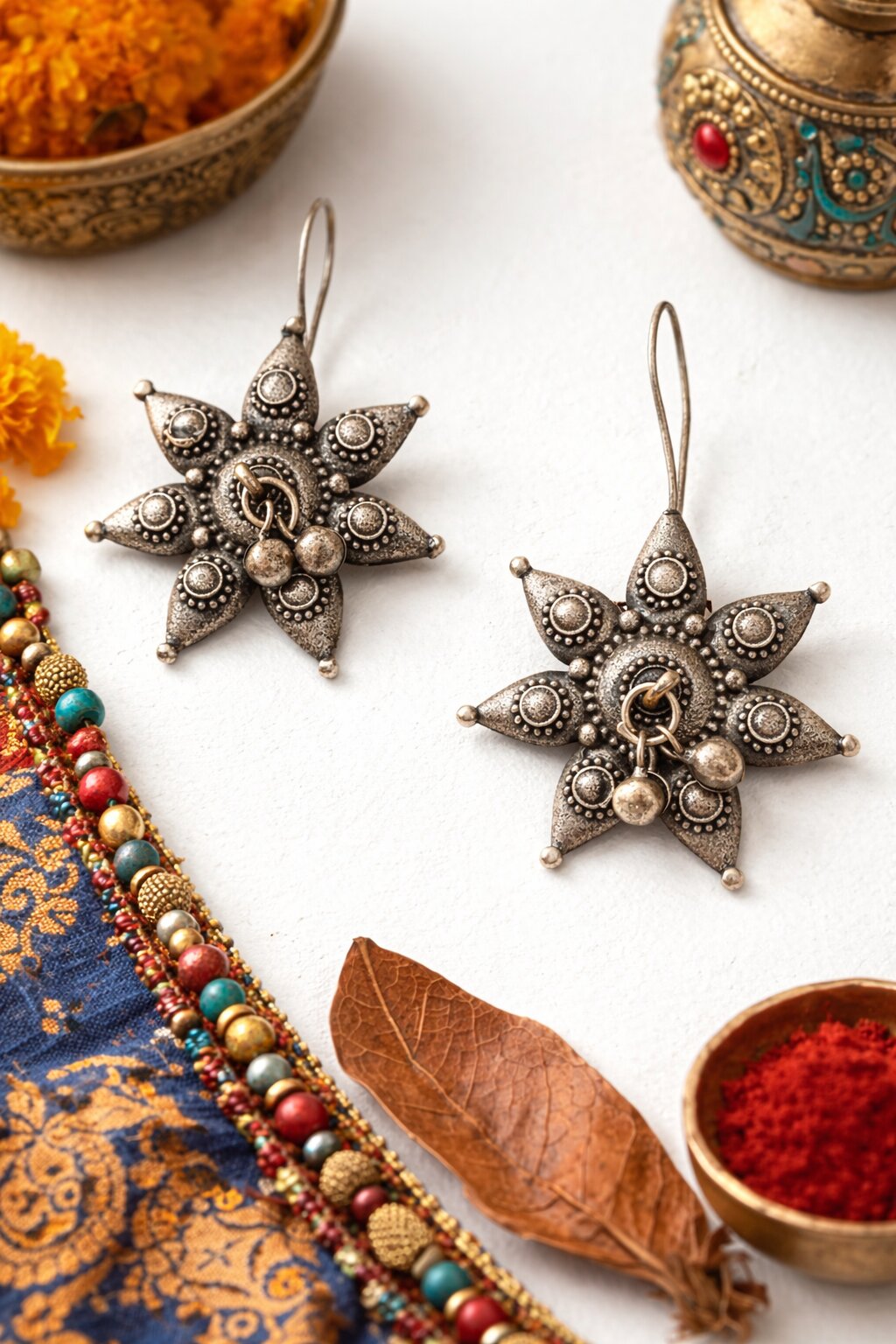 Niska Saanvi Silver Earrings