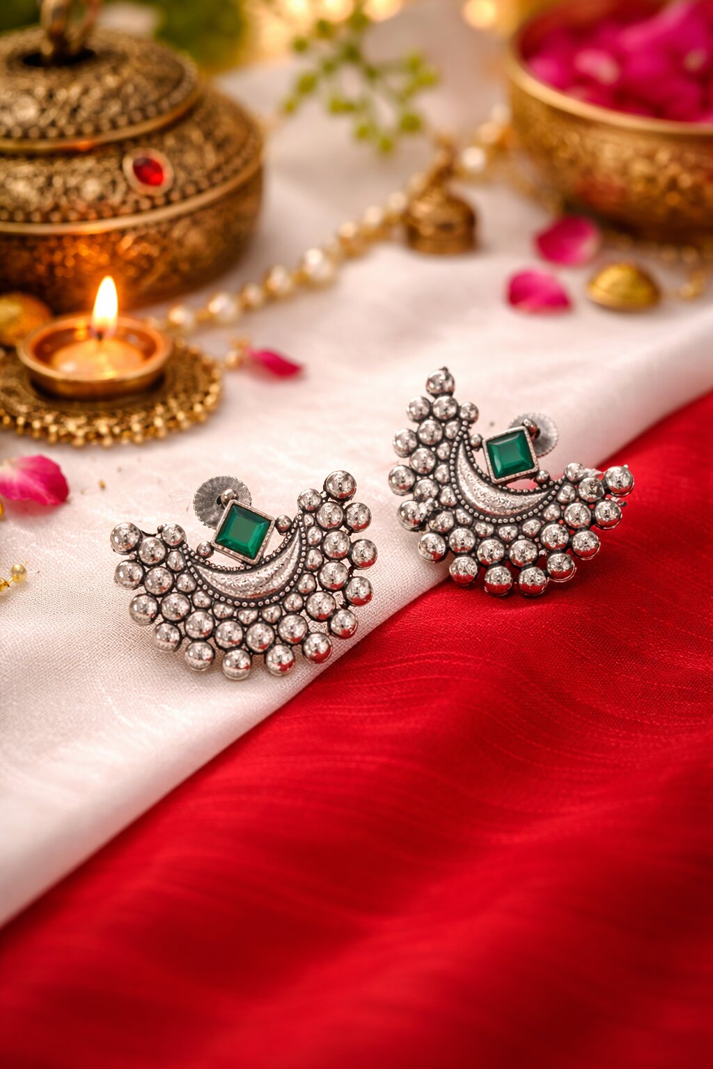 Niska Bloom Silver Earrings