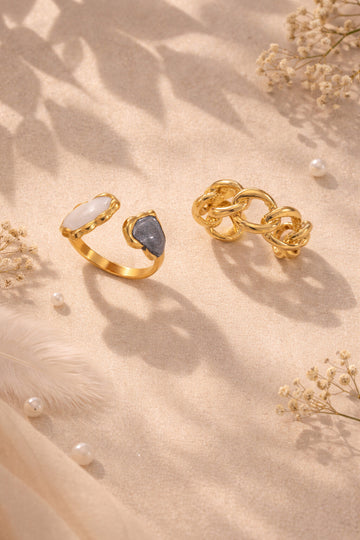 Niska Anti Tarnish Ring Set of Two