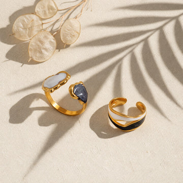 Niska Anti Tarnish Ring Set of Two