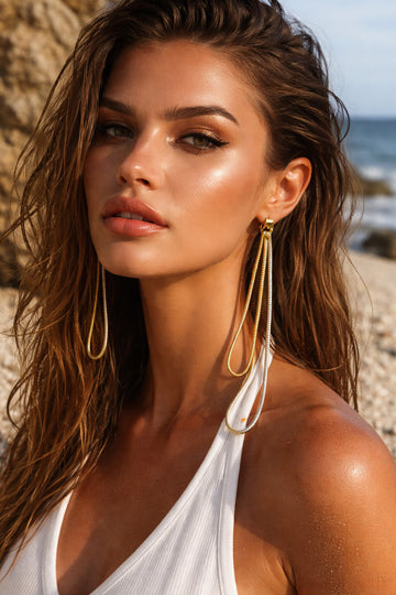Niska Luna Twin Chain Earrings