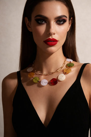 Niska Aurora Stone Chain Necklace