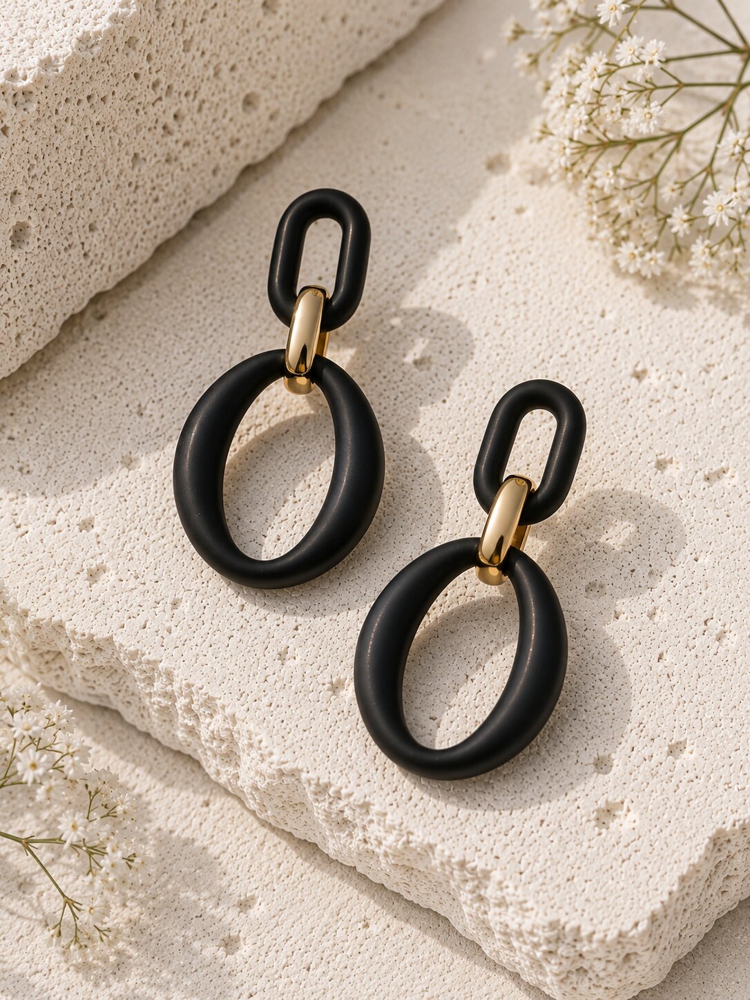 Niska Midnight Loop Statement Earrings