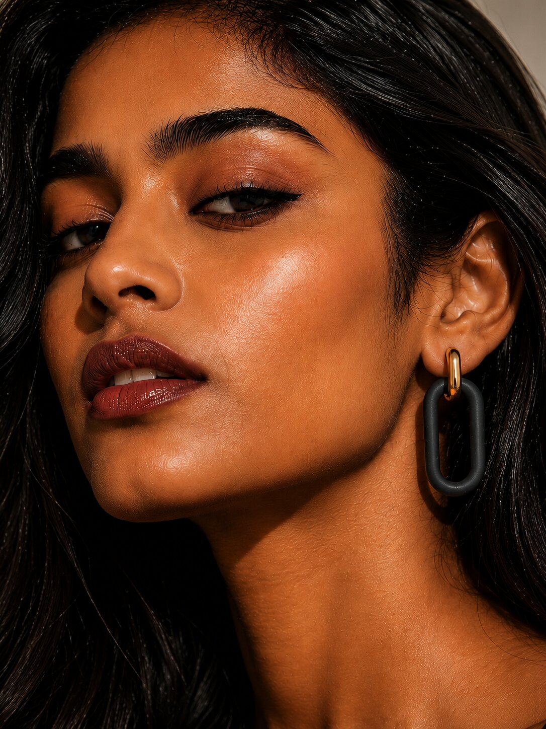 Niska Midnight Loop Statement Earrings